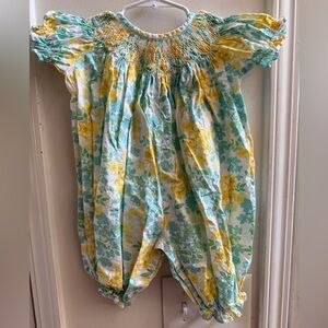 Stitchy Fish Smocked Romper